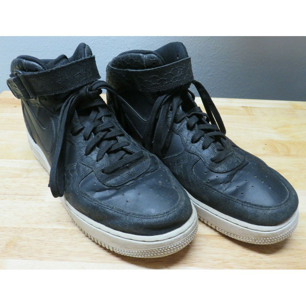 Nike Air Force 1 Mid 07 Black Snakeskin Size 12 Men 804609-003 Rare